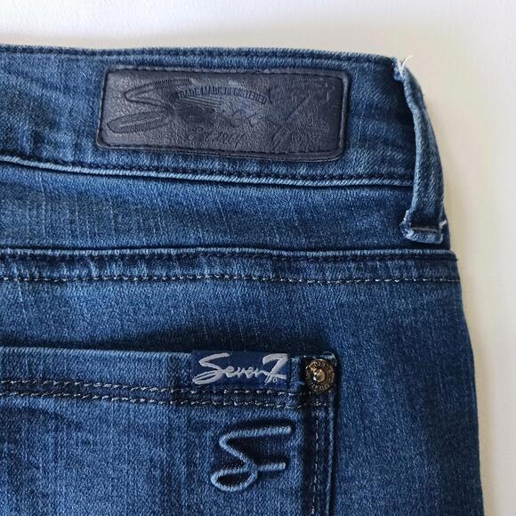 Seven7 Flare Women's Blue Cotton Blend Denim Bootcut Jeans Size 16 (36×32) - Picture 3 of 16